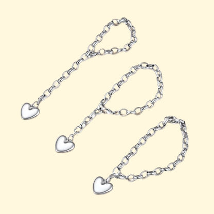 Charm-Armband mit Herz-Anhänger – Stilvolles Silberarmband mit robustem Gliedermotiv