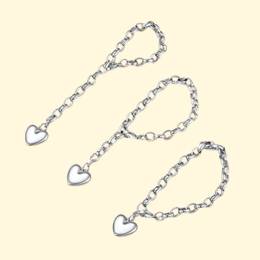 Charm-Armband mit Herz-Anhänger – Stilvolles Silberarmband mit robustem Gliedermotiv