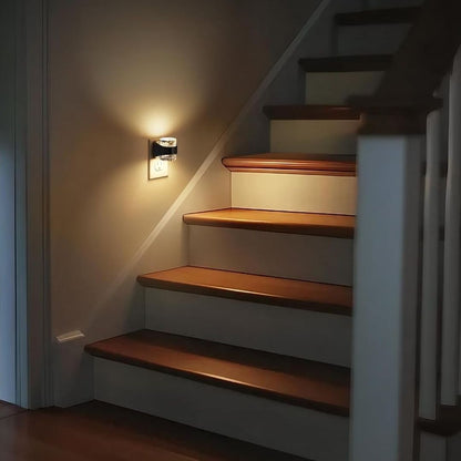 Kristall-Steckdosenleuchte – Stilvolles LED-Orientierungslicht mit Blasenglas-Design