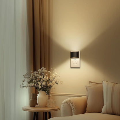 Flur-Steckdosenleuchte im Doppelpack – Elegante LED-Wandbeleuchtung mit indirektem Licht