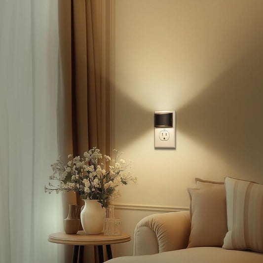 Flur-Steckdosenleuchte im Doppelpack – Elegante LED-Wandbeleuchtung mit indirektem Licht